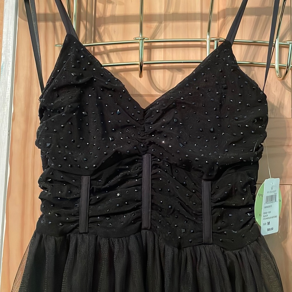 Black bedazzled maxi dress